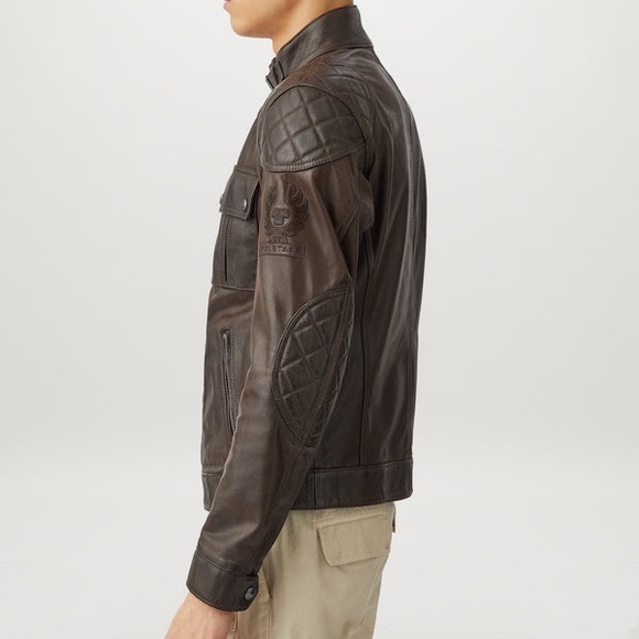 !SOLD! Belstaff Calf Leather Motorcycle Jacket with Removable Protective Armor - Picture 2 of 16